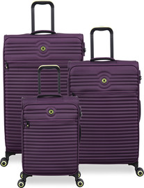 It Luggage סט מזוודות בד קלות 3 יח' 30/25/20 מבית IT Luggage דגם CIRCULATOR בצבע סגול שזיף